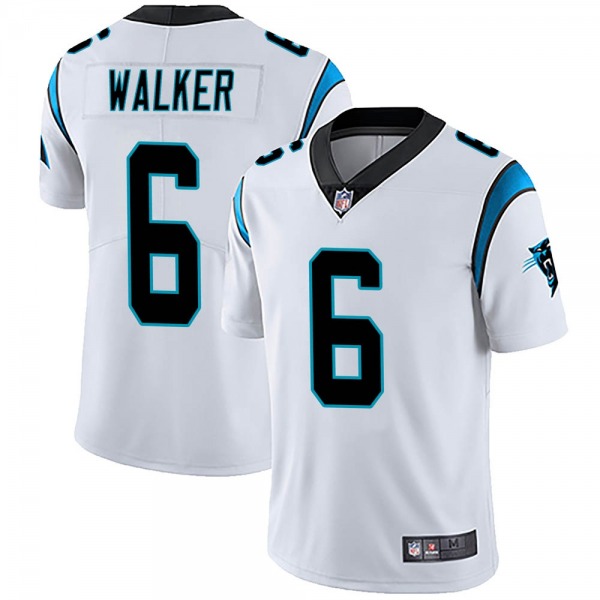 Men's Carolina Panthers #6 P.J. Walker White Vapor Untouchable Limited Stitched NFL Jersey